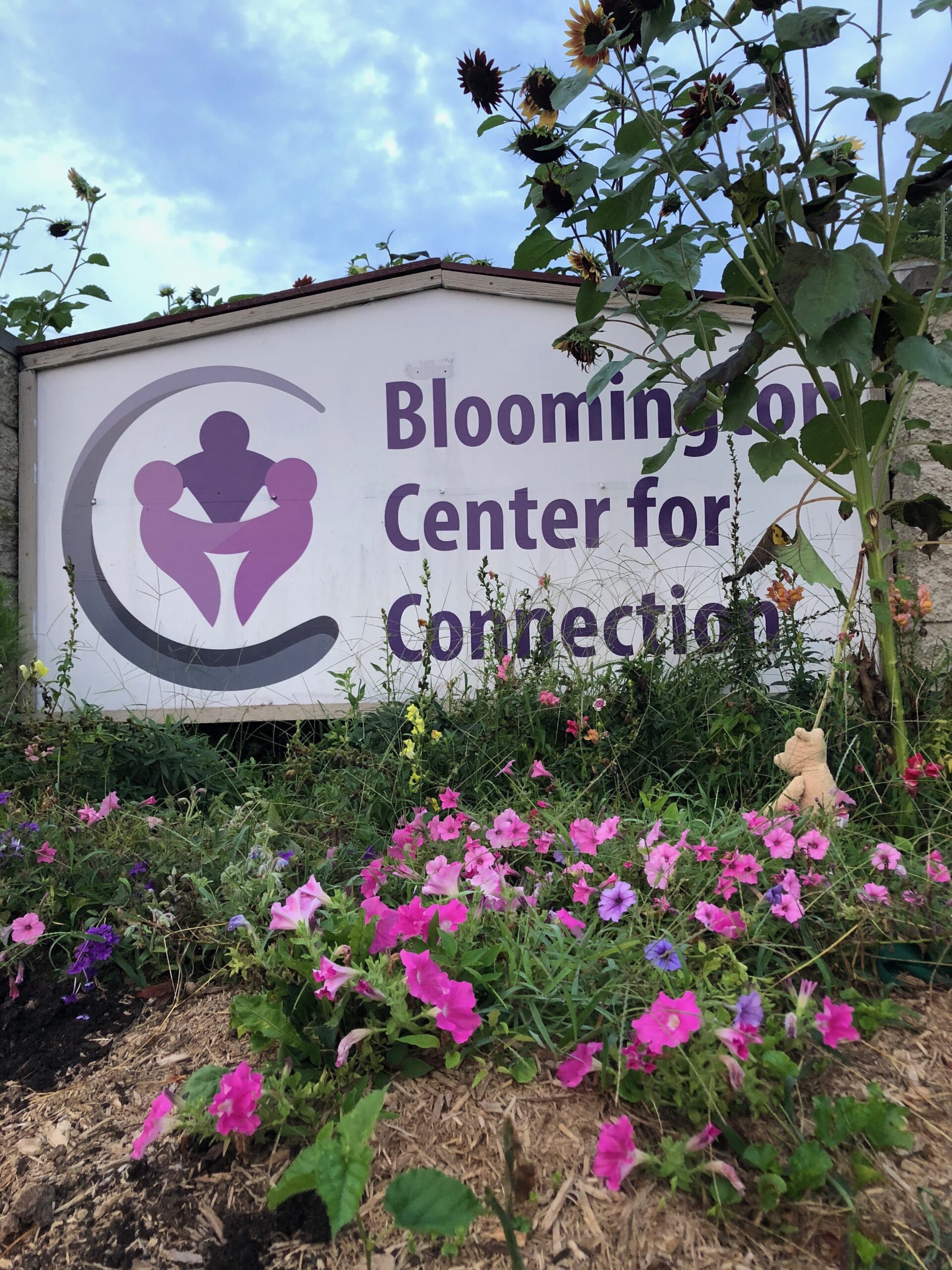 A picture of the Bloomington Center for Connection Sign